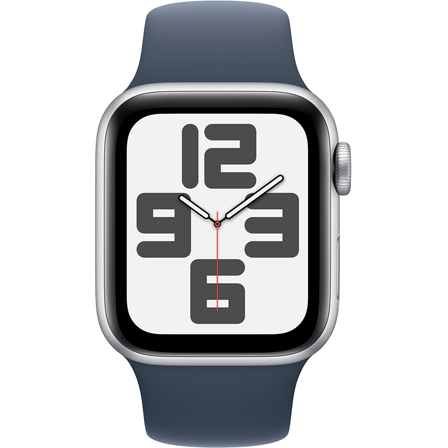 Apple Watch SE 2 44mm Silver Aluminum Case with Storm Blue Sport Band- Фото 2
