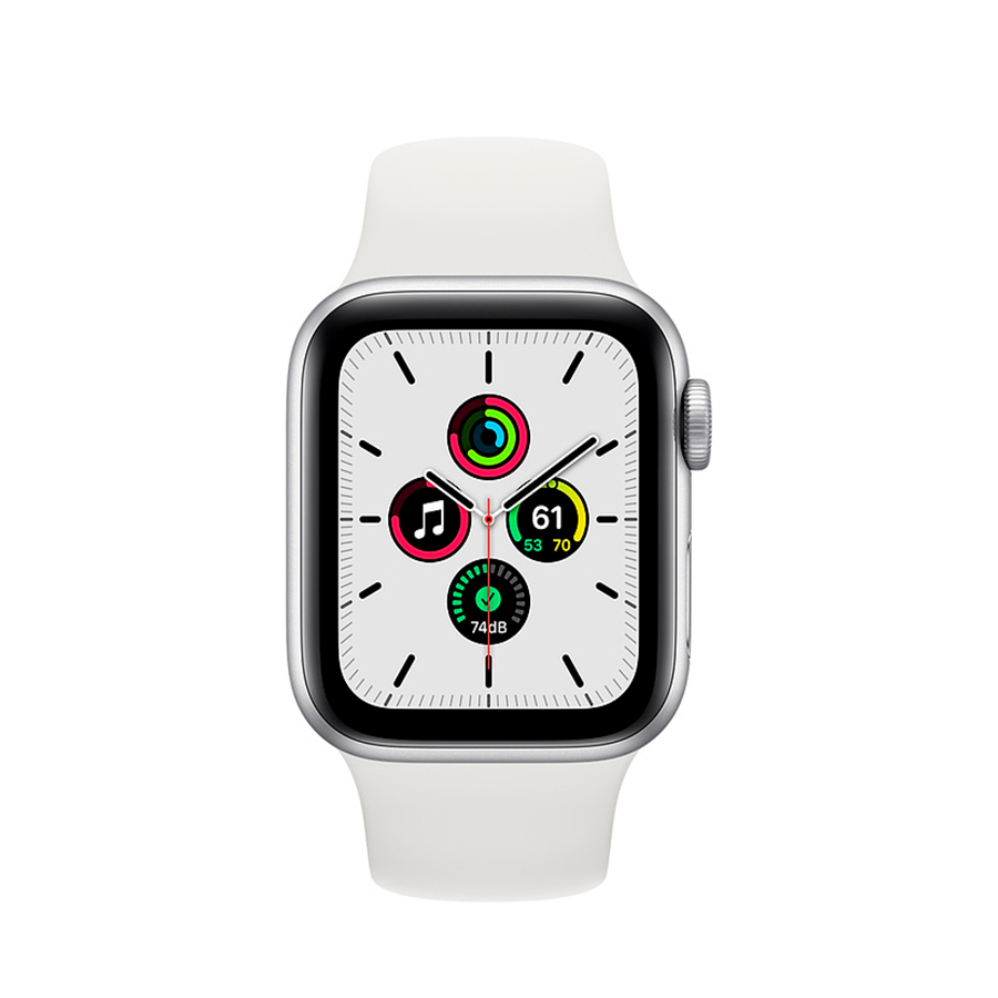 Apple Watch SE 40mm Silver with White Sport Band- Фото 2