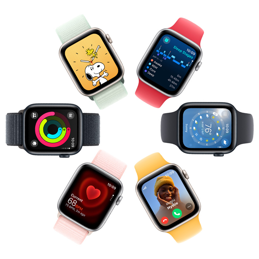 Apple Watch SE 40mm Silver with White Sport Band- Фото 4
