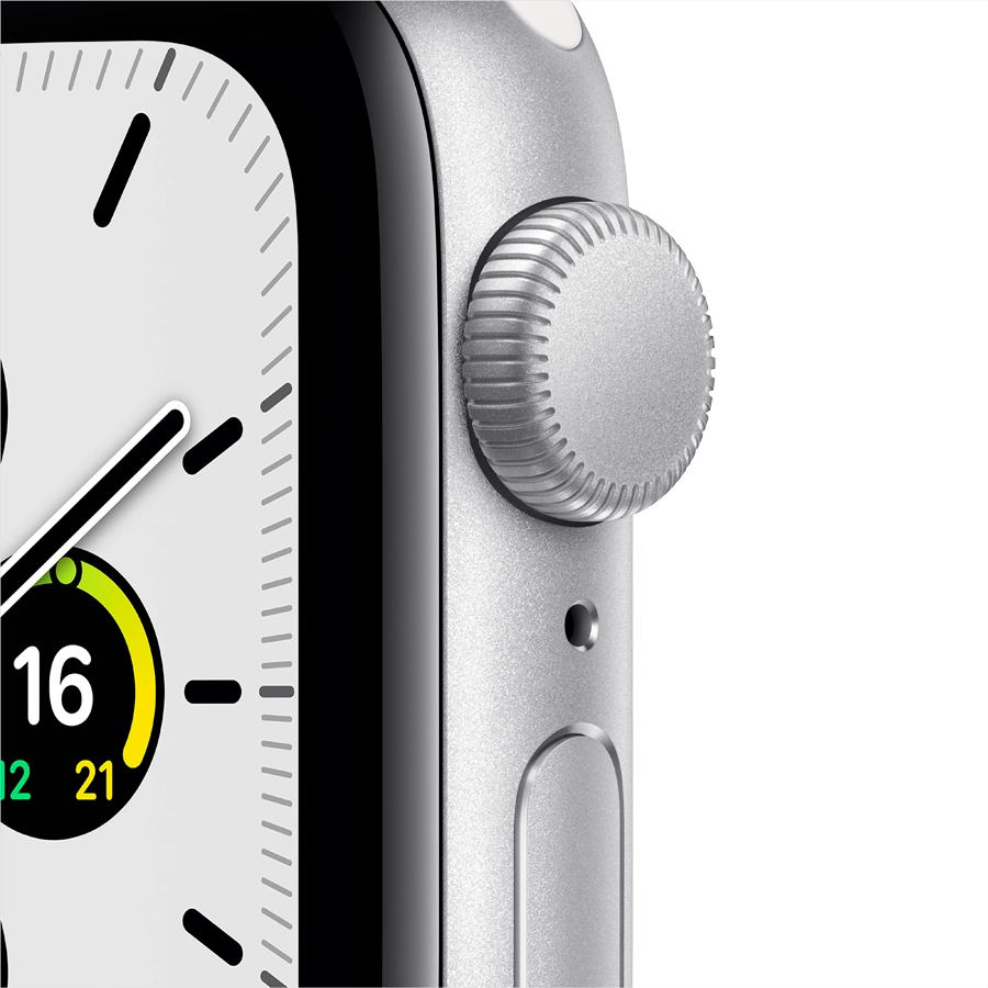 Apple Watch SE 44mm Silver with White Sport Band- Фото 3