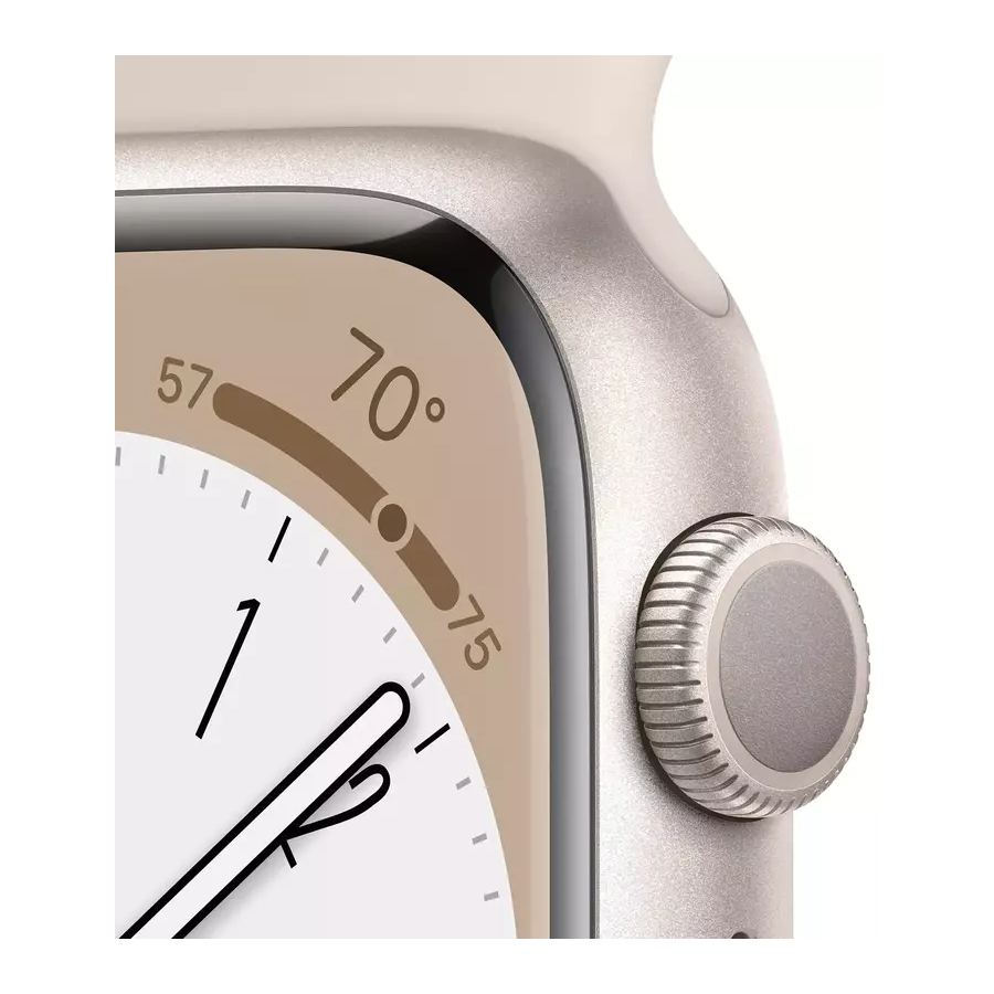Apple Watch Series 8 45mm Starlight Aluminum Case with Starlight Sport Band- Фото 3