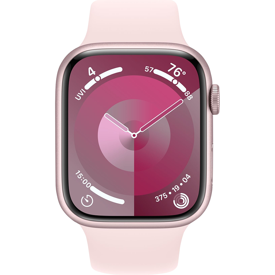 Apple Watch Series 9 41mm Pink Aluminum Case with Light Pink Sport Band- Фото 2