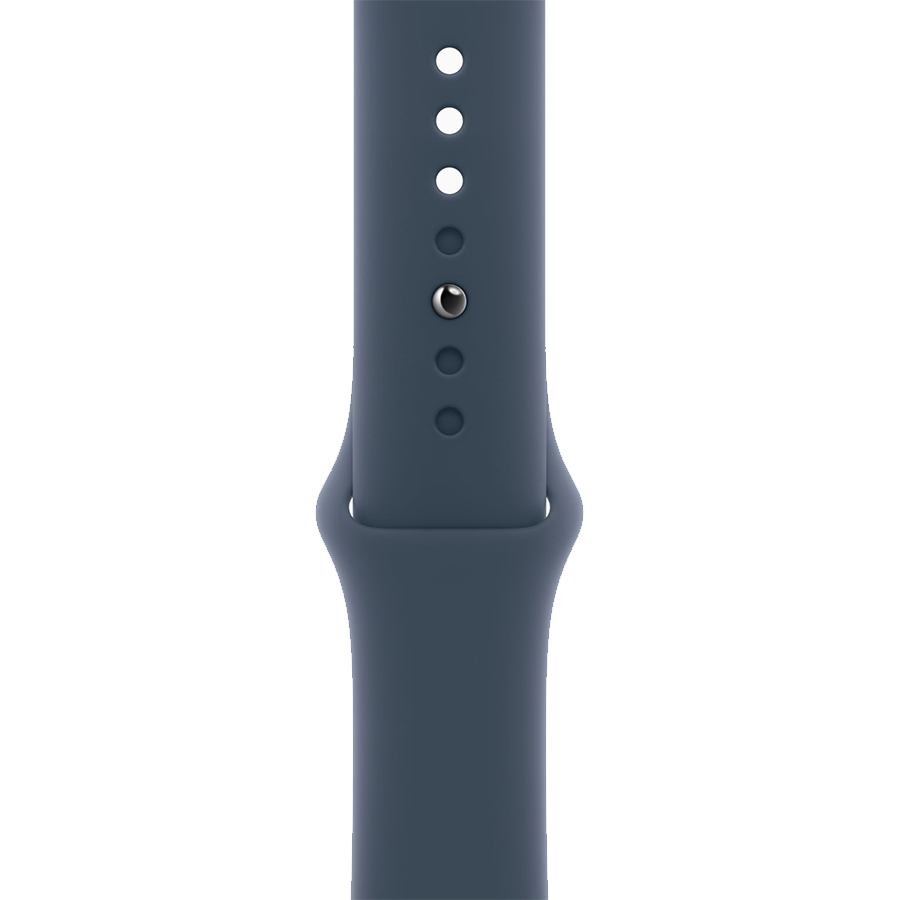 Apple Watch Series 9 41mm Silver Aluminum Case with Storm Blue Sport Band- Фото 4