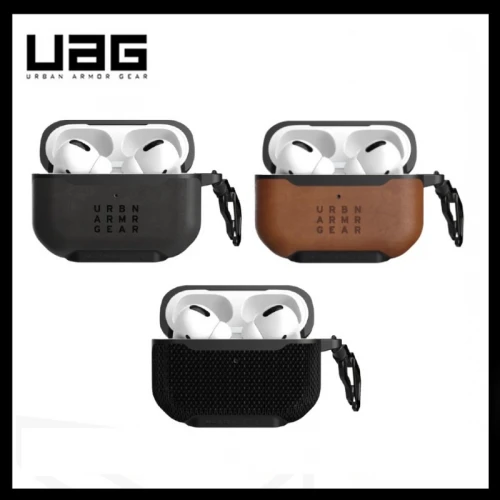 Чохол Leather Case UAG for AirPods Pro 2 з карабіном Nylon black- Фото 2