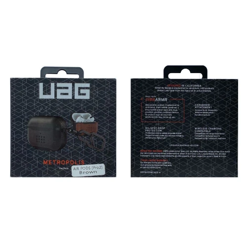 Чохол Leather Case UAG for AirPods Pro 2 з карабіном Nylon black- Фото 3